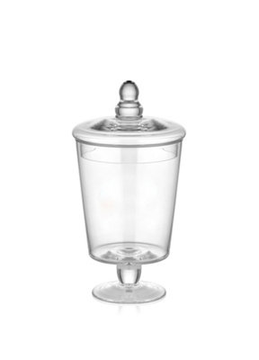 Rozi Footed Glass Jar With Lid - 24 cm (H)