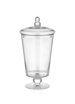 Rozi Footed Glass Jar With Lid 30 cm (H) DIY at B&Q