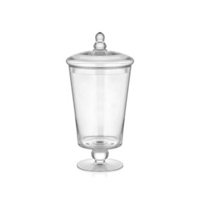 Rozi Footed Glass Jar With Lid - 30 cm (H)