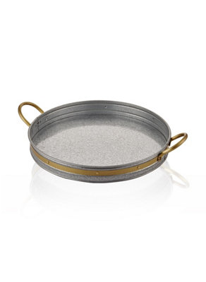 Rozi Galvin Collection Round Serving Tray - 5 cm (H) x 52 cm (W) x 42 cm (D)