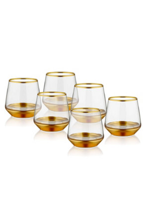 Rozi Glam Collection Tumblers, Set of 6 - Gold