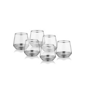 Rozi Glam Collection Tumblers, Set of 6 - Silver