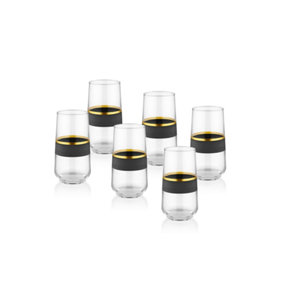 Rozi Glow Collection Highball Glasses, Set of 6