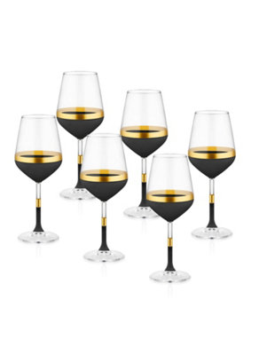 Rozi Glow Collection Wine Glasses, Set of 6