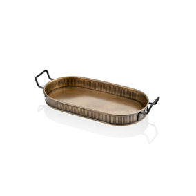 Rozi Gold Oval Serving Tray (54 x 23 cm)