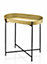 Rozi Gold Oval Side Table - 56 cm (H) x 56 cm (W) x 32 cm (D)