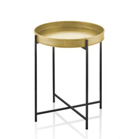 Rozi Gold Round Side Table - 56 cm (H) x 41 cm (Dia)
