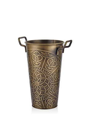Rozi Gold Vase - 40 cm (H) x 29 cm (W) x 22 cm (D)