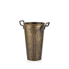Rozi Gold Vase - 40 cm (H) x 29 cm (W) x 22 cm (D)