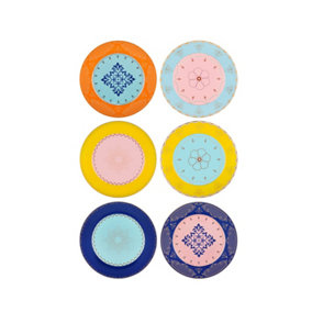 Rozi Muse Collection Porcelain Side Plates, Set of 6