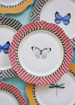 Rozi Mystique Collection Porcelain Dinner Plates, Set of 6