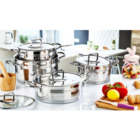 Rozi Safir Collection 8-piece Stainless Steel Cookware Set