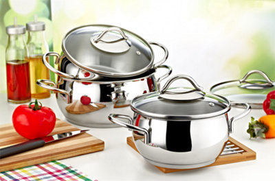 Rozi Sevval Collection 6piece Stainless Steel Mini Cookware Set DIY