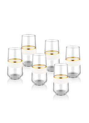 Rozi Snow Collection Highball Glasses, Set of 6