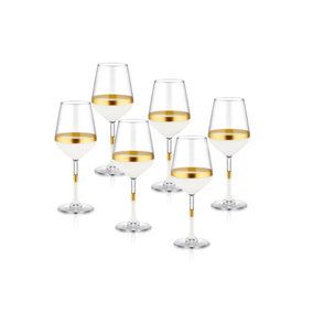 Rozi Snow Collection Wine Glasses, Set of 6