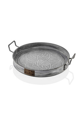 Rozi Stone Collection Round Serving Tray (47 x 37 cm)