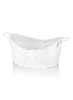 Rozi White Bread Basket (Galvanised Steel)