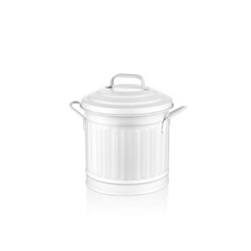 Rozi White Countertop Waste Basket (4 Litres)