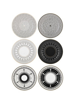 Rozi Wille Collection Porcelain Side Plates, Set of 6