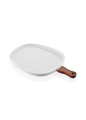 Rozi Woody Collection Porcelain Serving Board - 38 x 25 cm