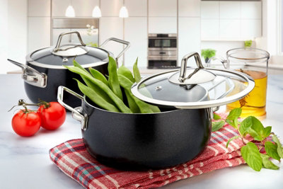 Rozi Zest Gusto Collection 6-Piece Non-Stick Granite Cookware Set