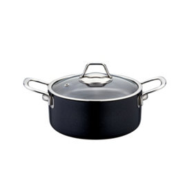 Rozi Zest Gusto Collection Non-Stick Granite 20 Cm Casserole With Glass Lid (2.6 Lt)