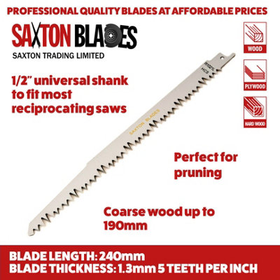 RPR20MXB Saxton 20 Blade Reciprocating Sabre Saw Combo Wood Metal Demolition & Brick