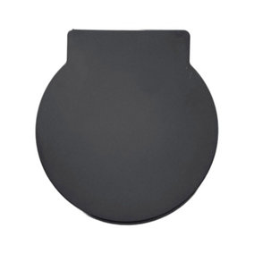 RTS Anthracite Round Top Fix Slow Close Quick Release Toilet Seat