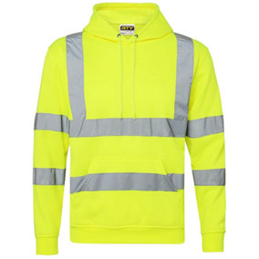 RTY High Visibility Unisex Reflective Hoodie Fluorescent Yellow (3XL)