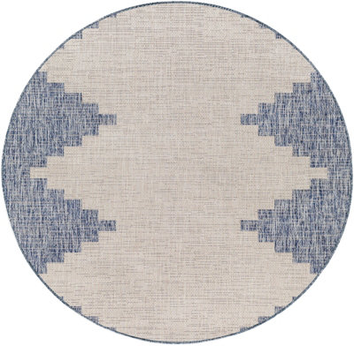 RUBAL Round In- & Outdoor Global Denim Area Rug 160 x 160 cm