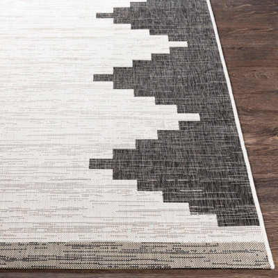 RUBAL Round In- & Outdoor Modern Black Area Rug 160 x 160 cm