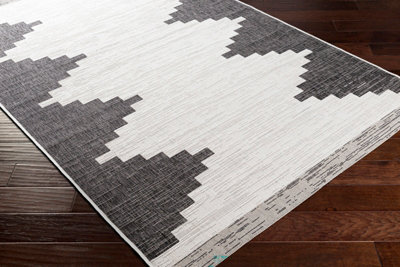 RUBAL Round In- & Outdoor Modern Black Area Rug 160 x 160 cm