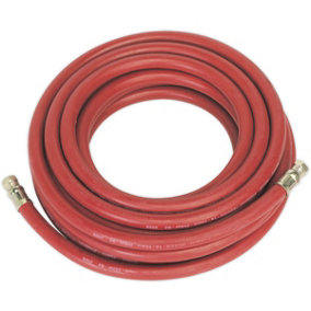 Rubber Alloy Air Hose with 1/4 Inch BSP Unions - 10 Metre Length - 10mm Bore
