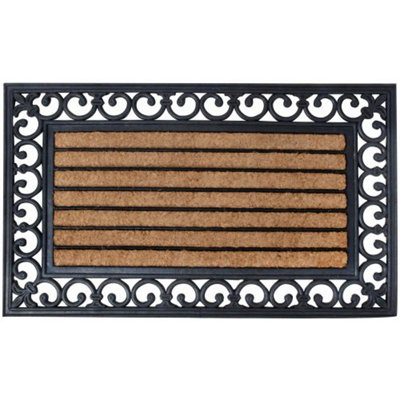 Rubber and Coir Welcome Mat Rug