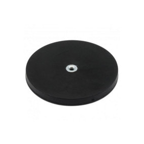 Rubber Coated POS Magnets Countersunk with M6 Boss Thread - Flush x 6mm deep - 88mm dia x 8mm high - 42kg Pull