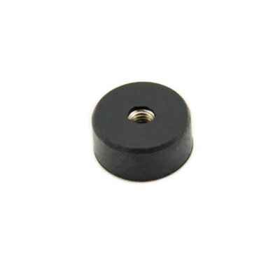 Rubber Coated Pot Magnet - 22mm dia x 10mm thick x M5 thread hole - 3.8kg Pull