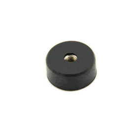Rubber Coated Pot Magnet - 22mm dia x 10mm thick x M5 thread hole - 3.8kg Pull