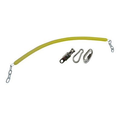 Rubber Coated Stable Stall Chain (Yellow Snap Hook Horse Door Guard)