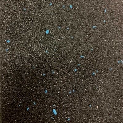 Rubber Crumb Gym Floor Tiles - 10mm - 1m x 1m - Blue Fleck - Heavy Duty Non Slip Rubber Mat