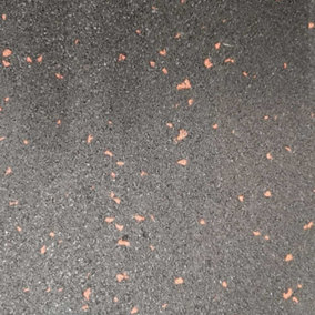 Rubber Crumb Gym Floor Tiles - 10mm - 1m x 1m - Orange Fleck - Heavy Duty Non Slip Rubber Mat