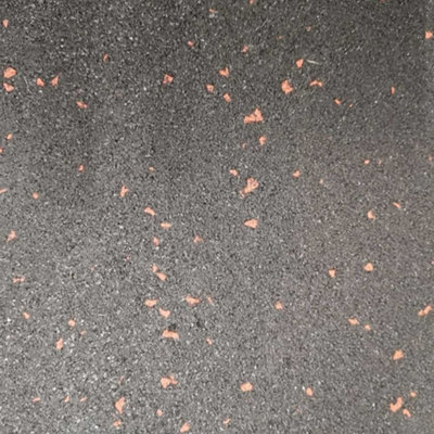 Rubber Crumb Gym Floor Tiles - 10mm - 1m x 1m - Orange Fleck - Interlocking Heavy Duty Non Slip Rubber Mat