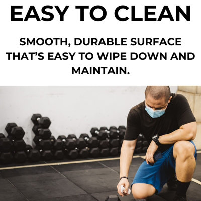 Rubber Crumb Gym Floor Tiles - 10mm - 1m x 1m - Orange Fleck - Interlocking Heavy Duty Non Slip Rubber Mat - 4