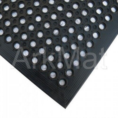 Rubber Door Mat Heavy Duty - 1.5m x 0.9m - Wheelchair Friendly Ramp Mat - 4