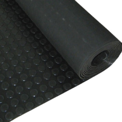 Rubber Flooring Matting - 1.8m x 3m x 3mm - Coin - Workshop Garage Shed Van Non-Slip