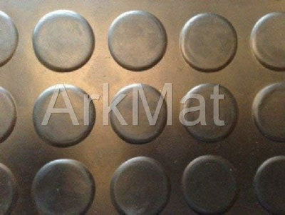 Rubber Flooring Matting - 1m x 1m x 3mm - Coin Pattern - Workshop ...