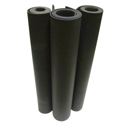 Rubber Flooring Matting - 1m x 1m x 5mm - Smooth - Workshop Garage Shed Van Non-Slip - 3