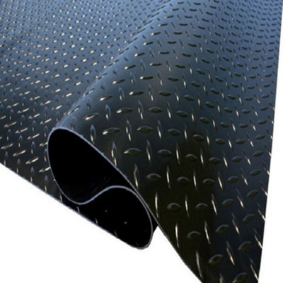 Rubber Flooring Matting - 2m x 5m x 3mm - Willow - Workshop Garage Shed Van Non-Slip