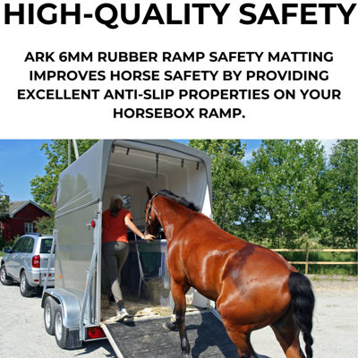 Rubber Horse Box Trailer Ramp Roll - 1.2m Wide x 6mm Thick - Heavy Duty ...