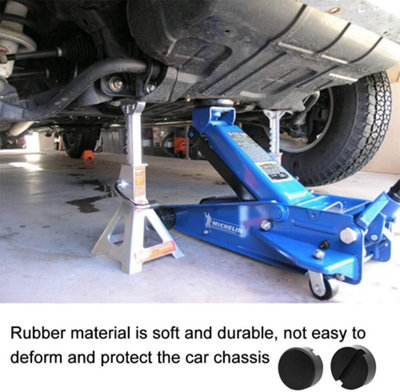 4 Packs Square Jack Pads, Black Anti-Slip Rail Adapter Support Rubber Blocks, Rubber Rail Protector, Pinch Weld Jack Pad And Car Jack Rubber Pad (4