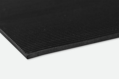 Rubber matting wide ribbed 3mm thick 1800mm